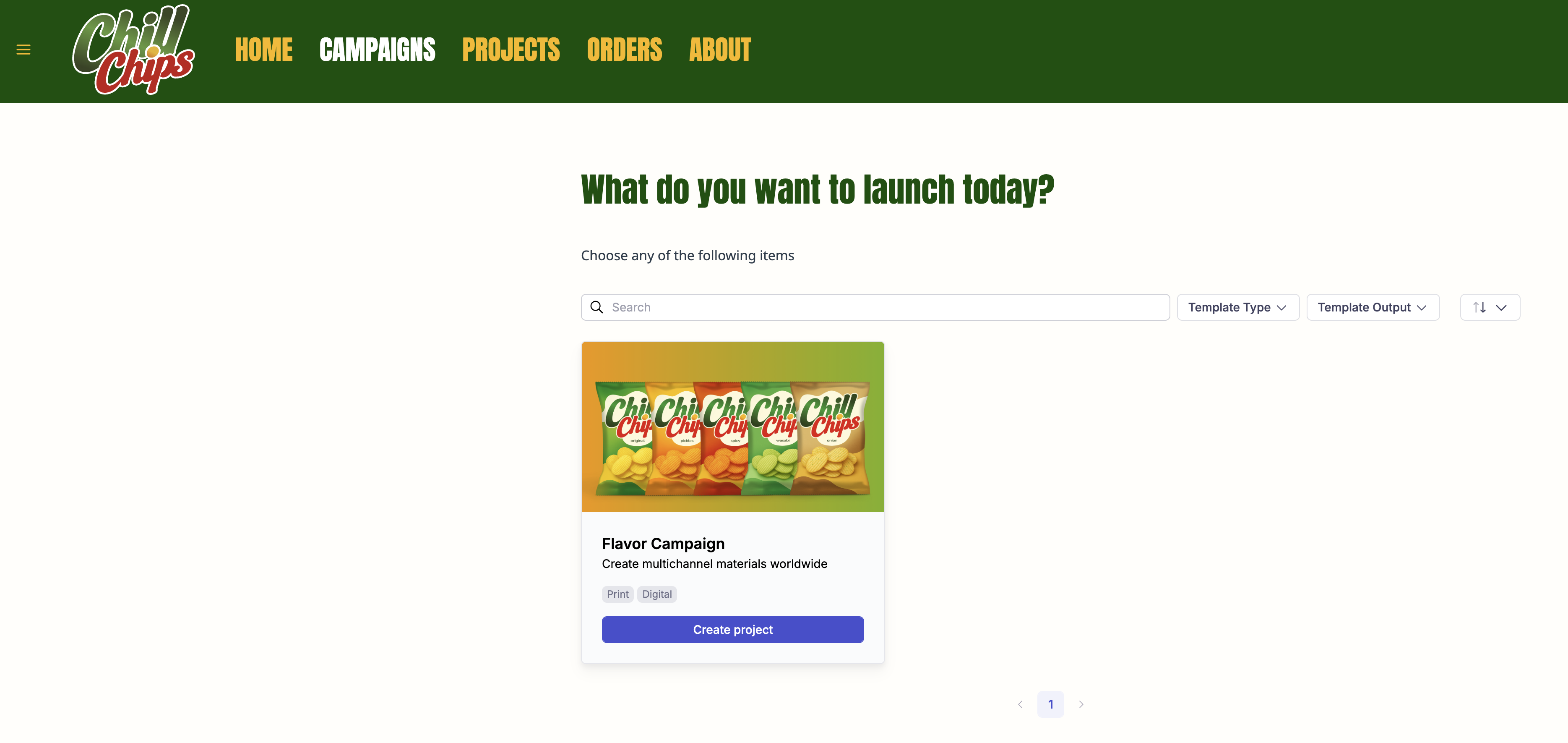 The GraFx Experience portal showing the campaigns page with campaign cards