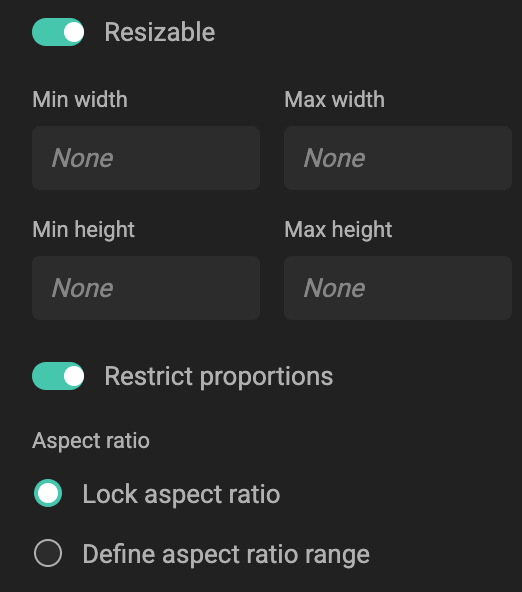 Restrict proportions