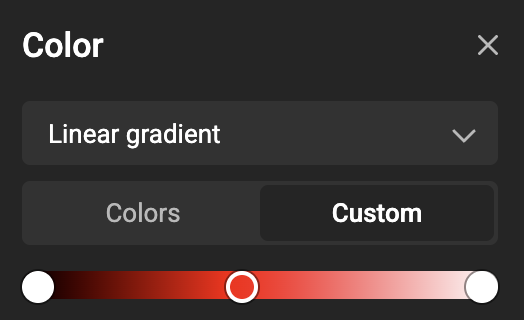 3 Color Stops Gradient colored