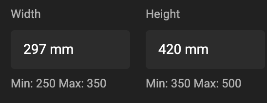 Resize limites in Run mode or Studio UI