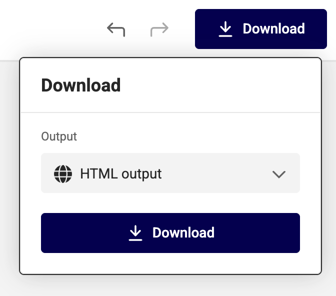 Download in Studio UI