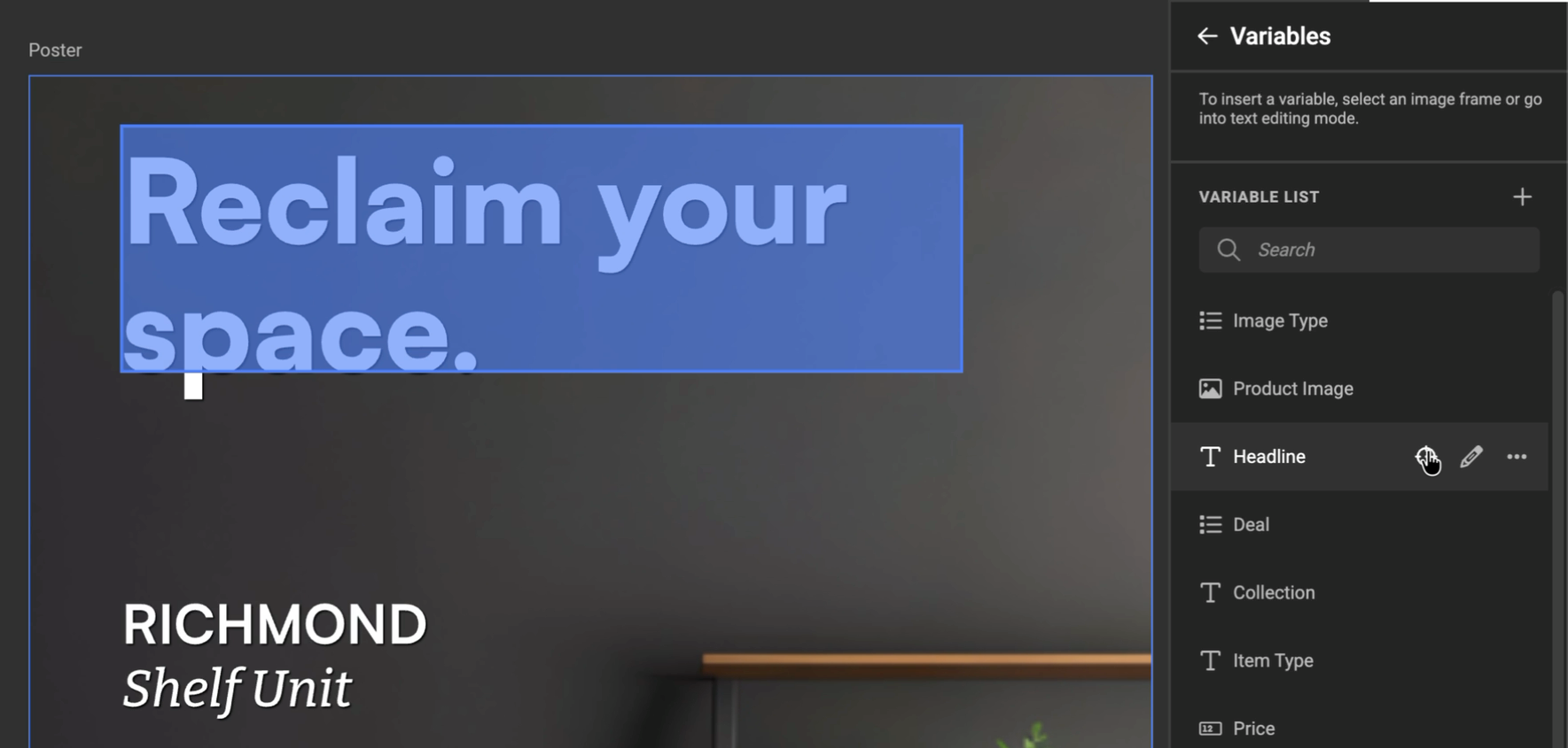 Variable highlight example