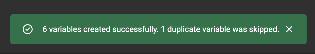 Create variables from datasource ereor