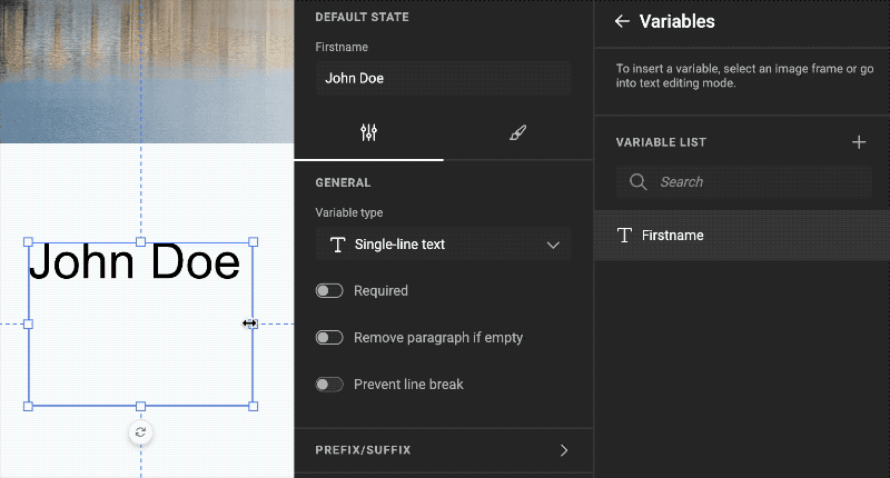 Prevent line break setting