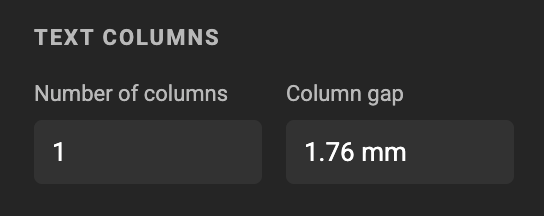Text Columns