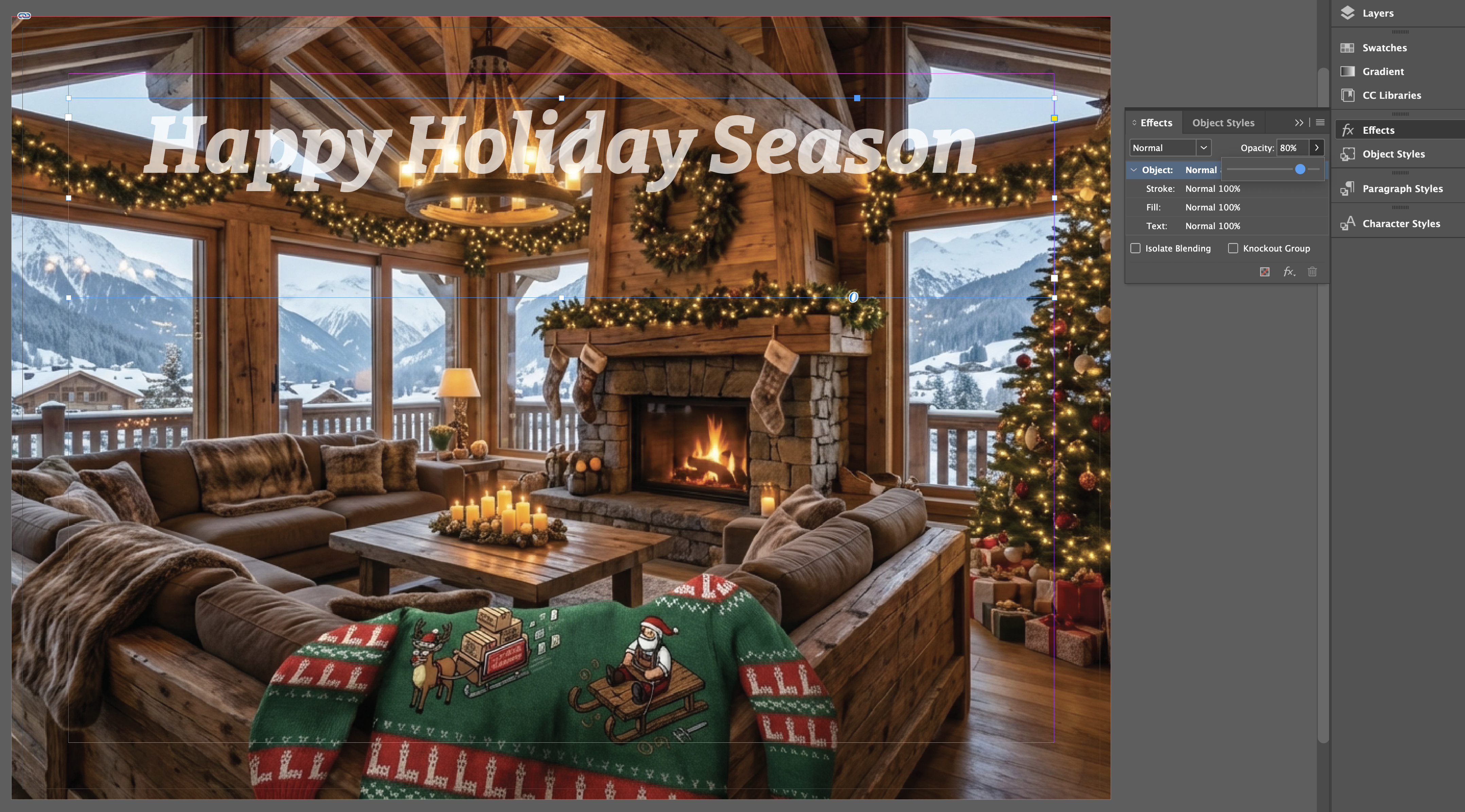 Opacity settings in Adobe Indesign